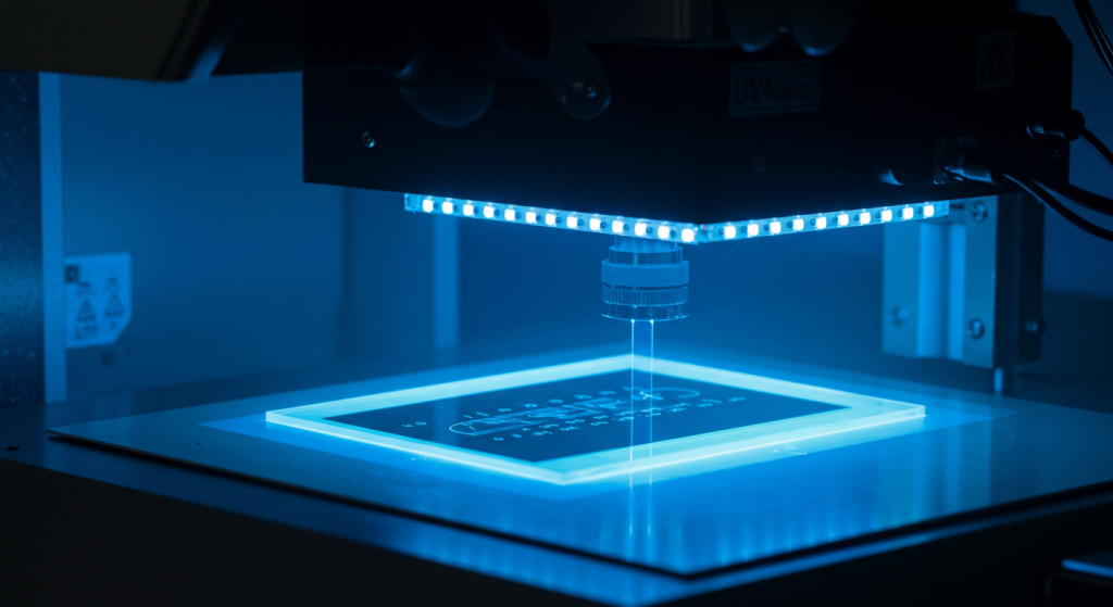UV LED area curing