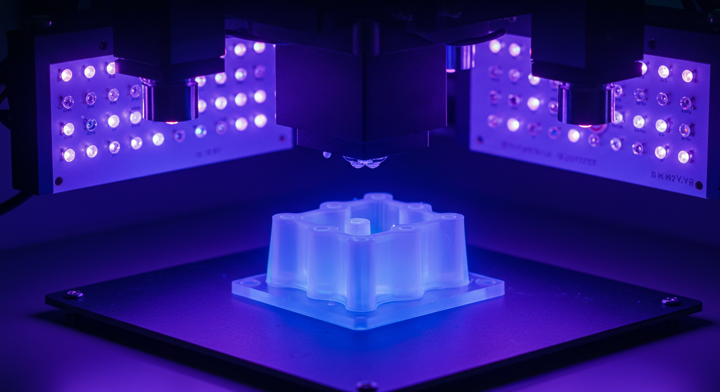 UV LED area curing