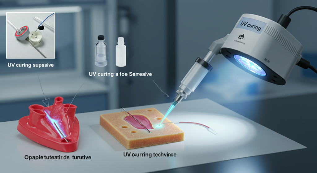 UV curing for medical device bonding