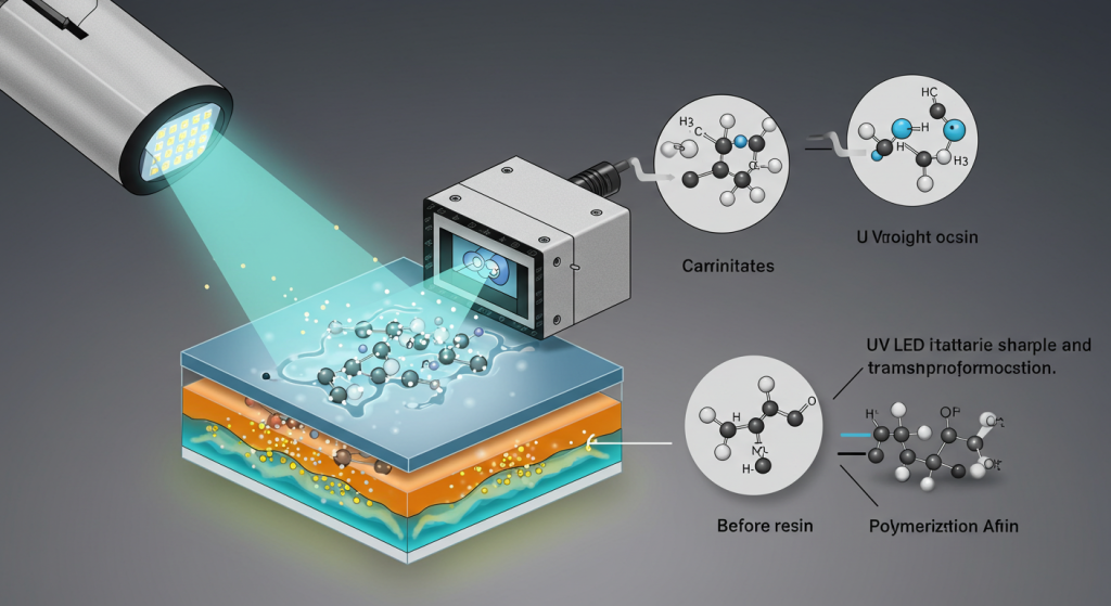 how does UV LED curing work