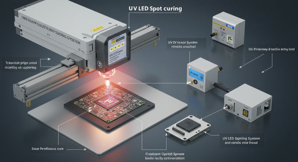 how does UV LED spot curing work