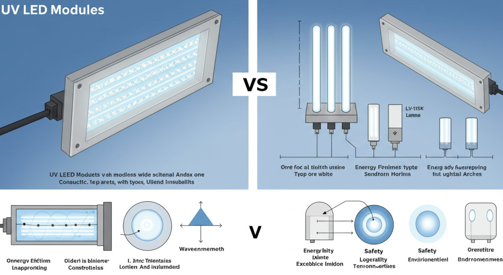 what is the difference between UV LED modules and traditional lamps
