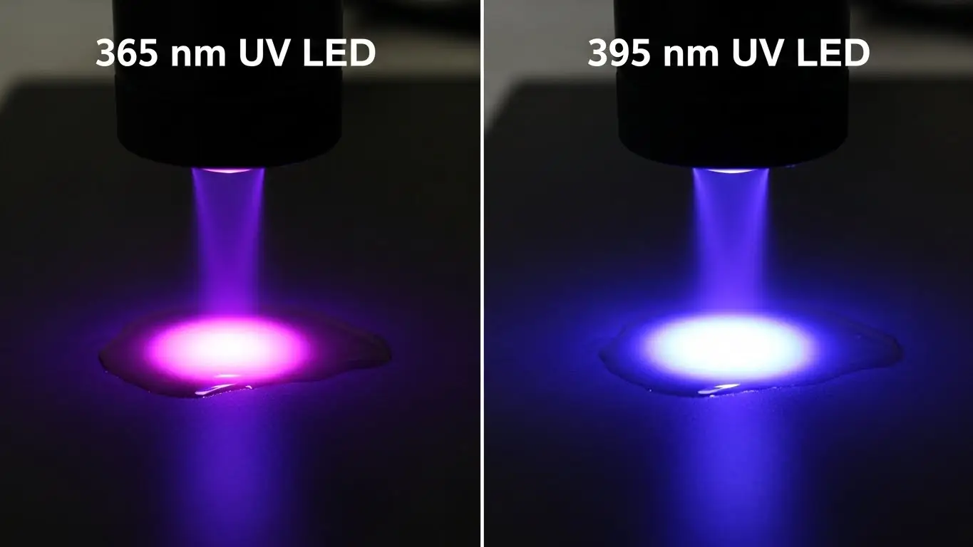 365 nm vs 395 nm UV LED curing