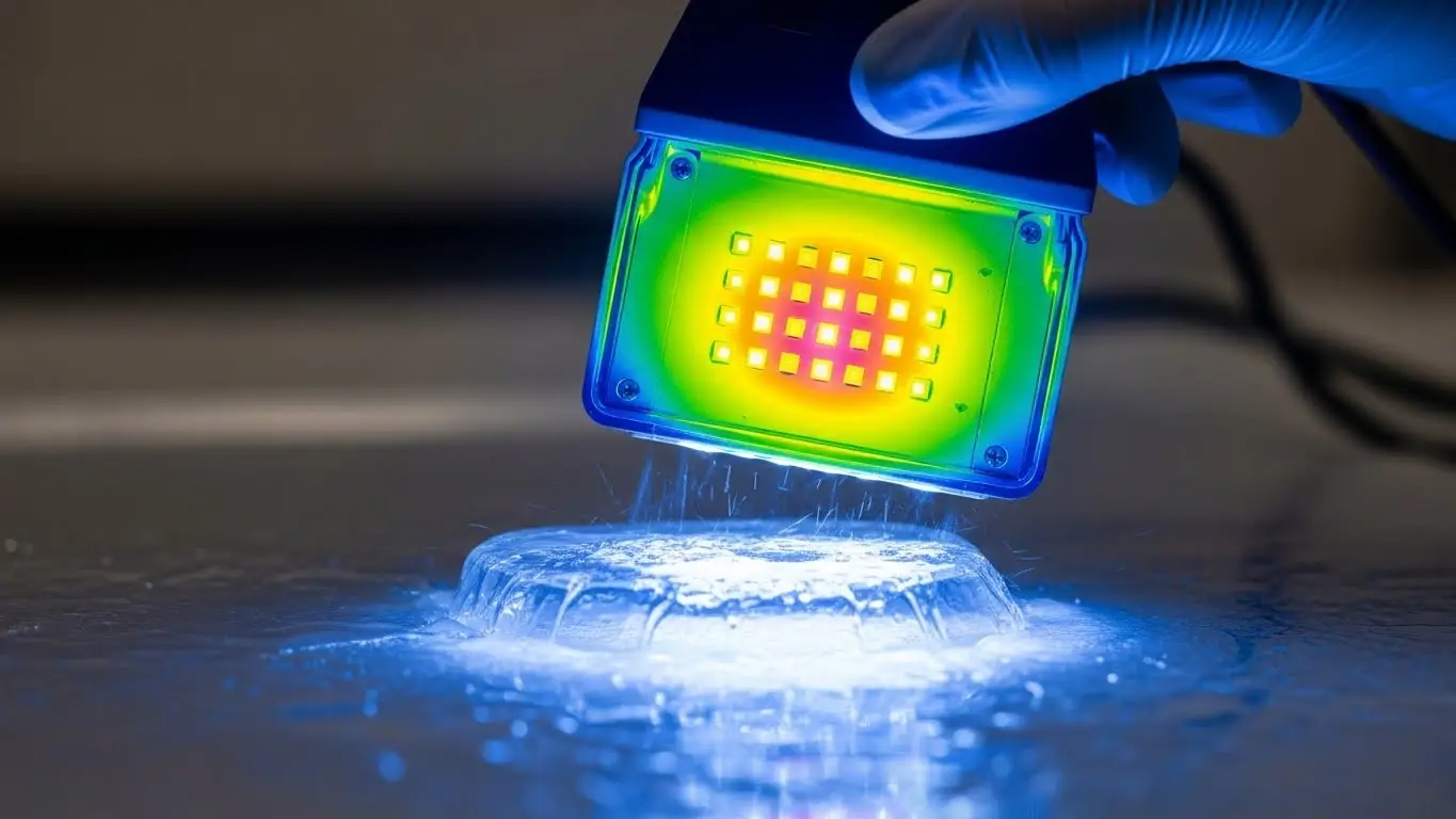 How hot does a UV LED curing lamp get