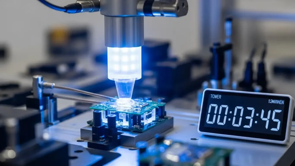 UV LED adhesive curing time