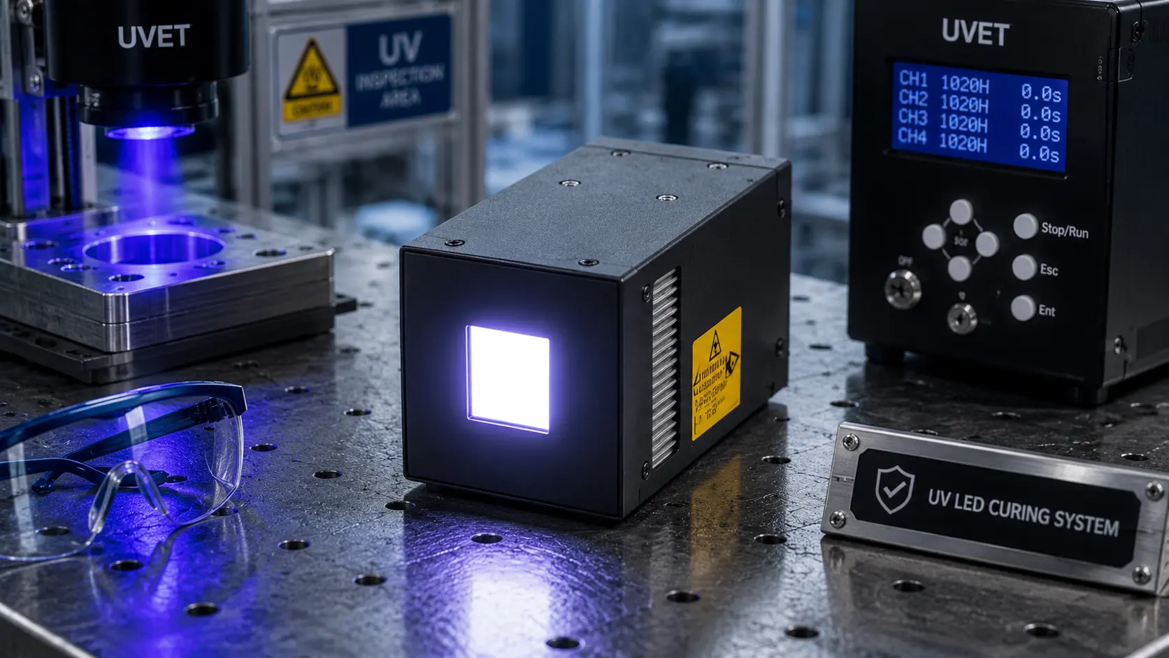 UV spot curing